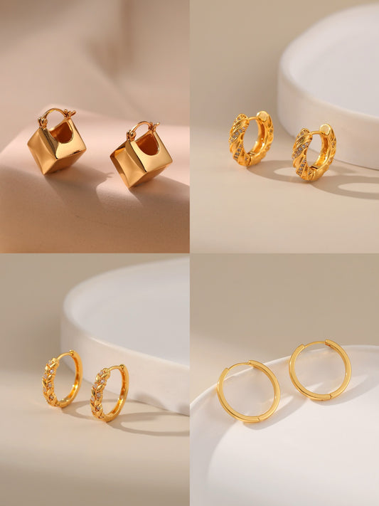 Gold plated hoops