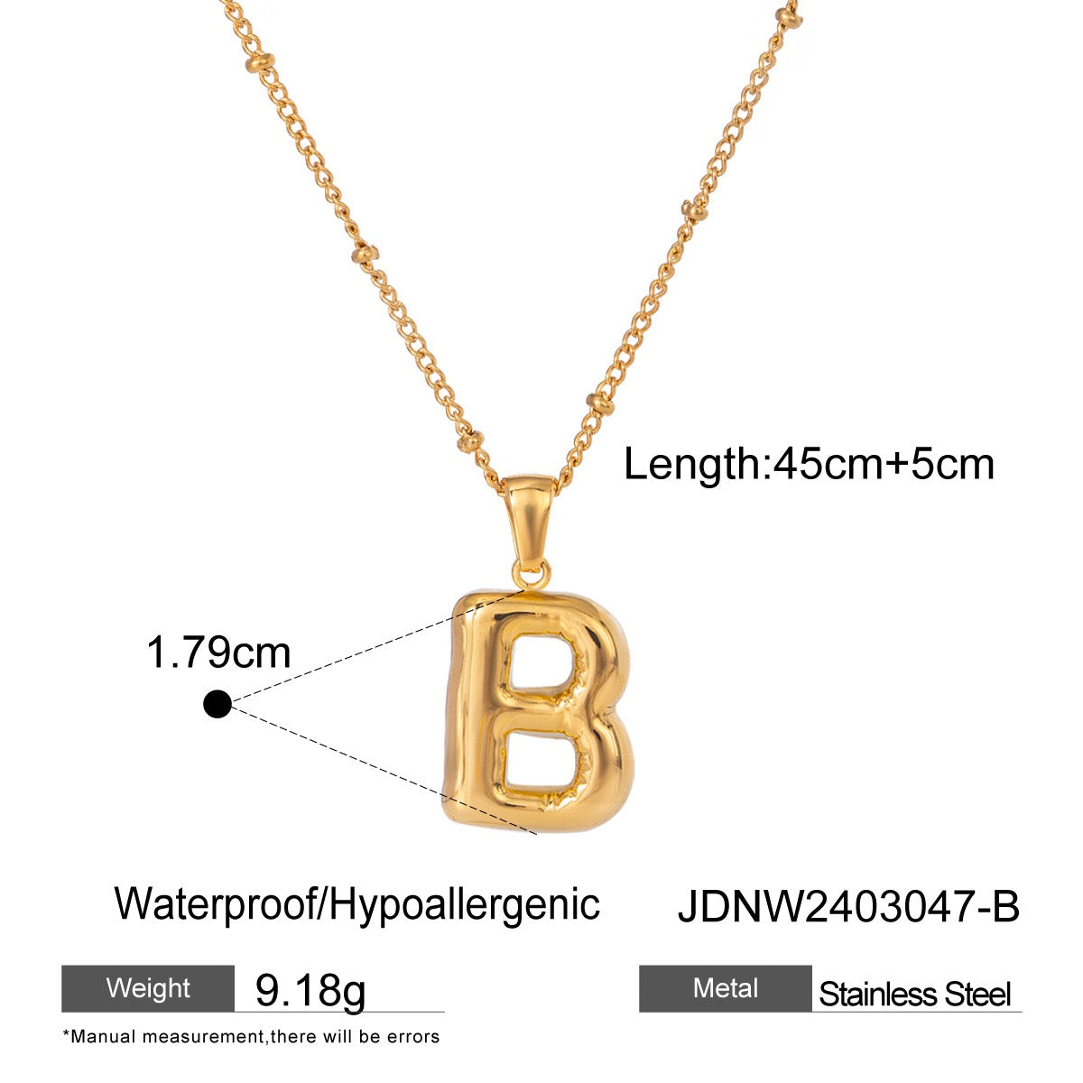 Alphabet name necklaces