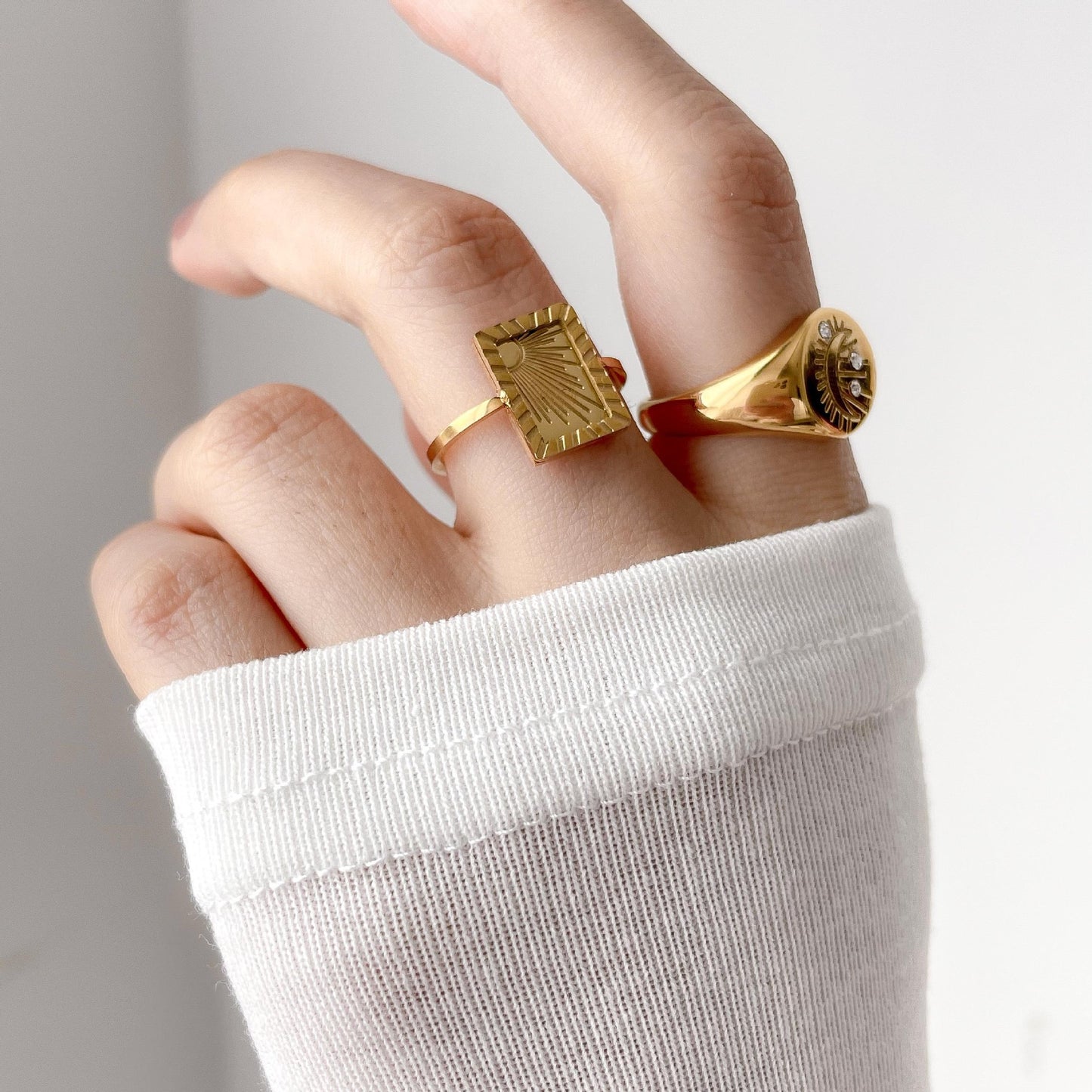 Gold plated rings