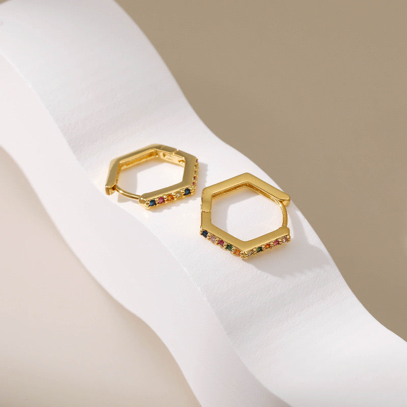 Dainty gold plated hoops