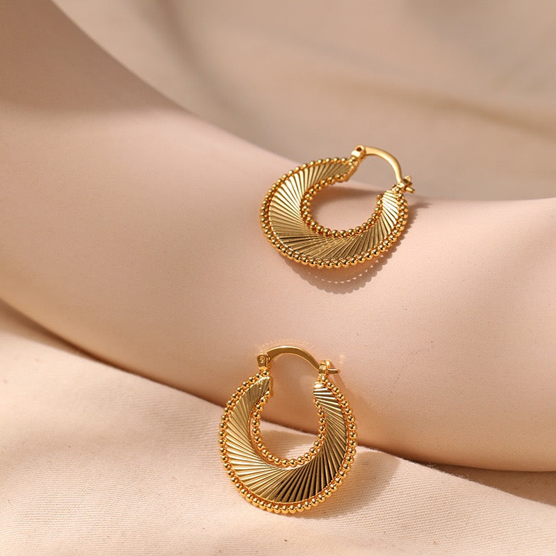 Gold plated hoops