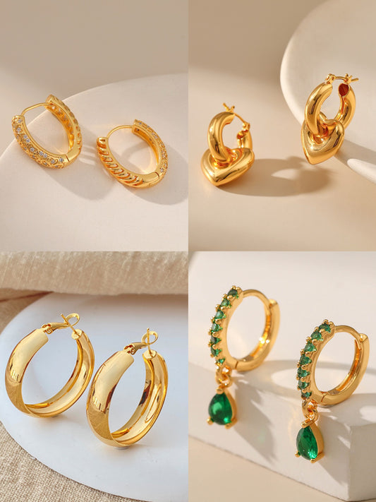 Gold plated hoops