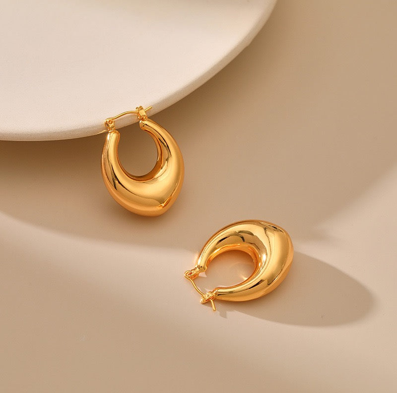 Gold plated hoops