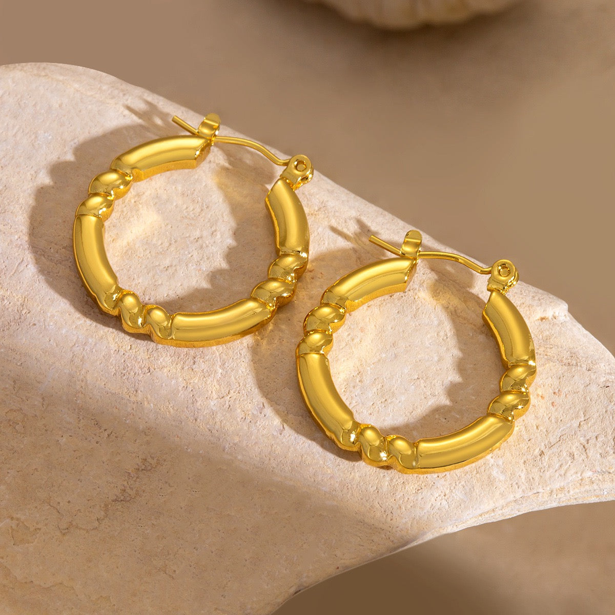 Beady classic hoops