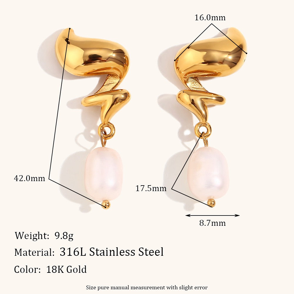 Cloud pearl earrings