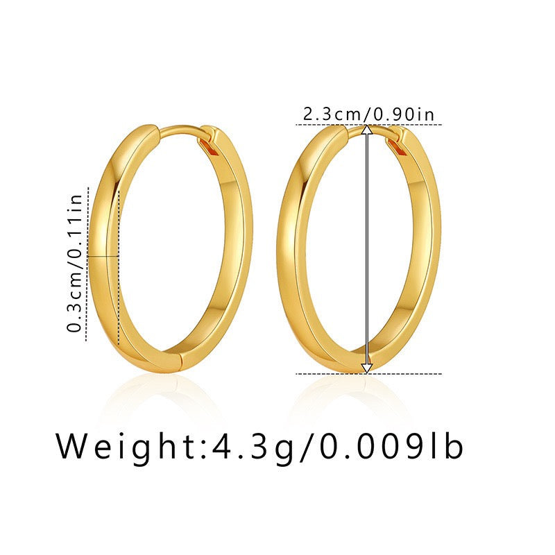 Gold plated hoops