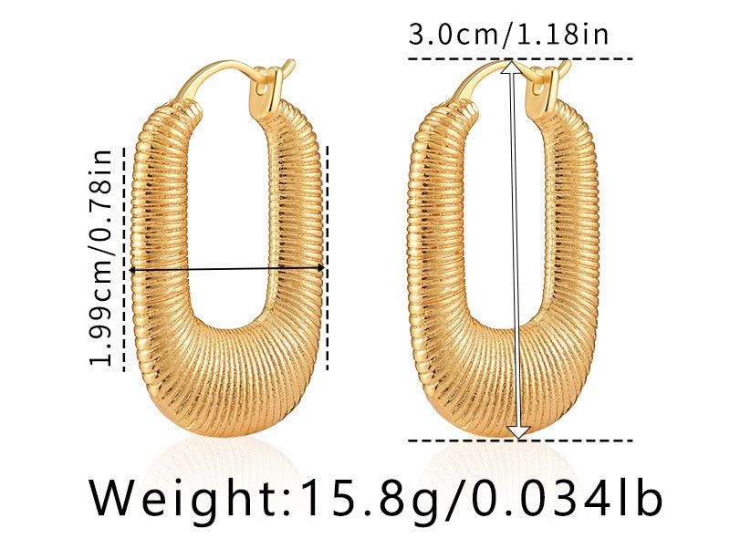 Gold plated hoops