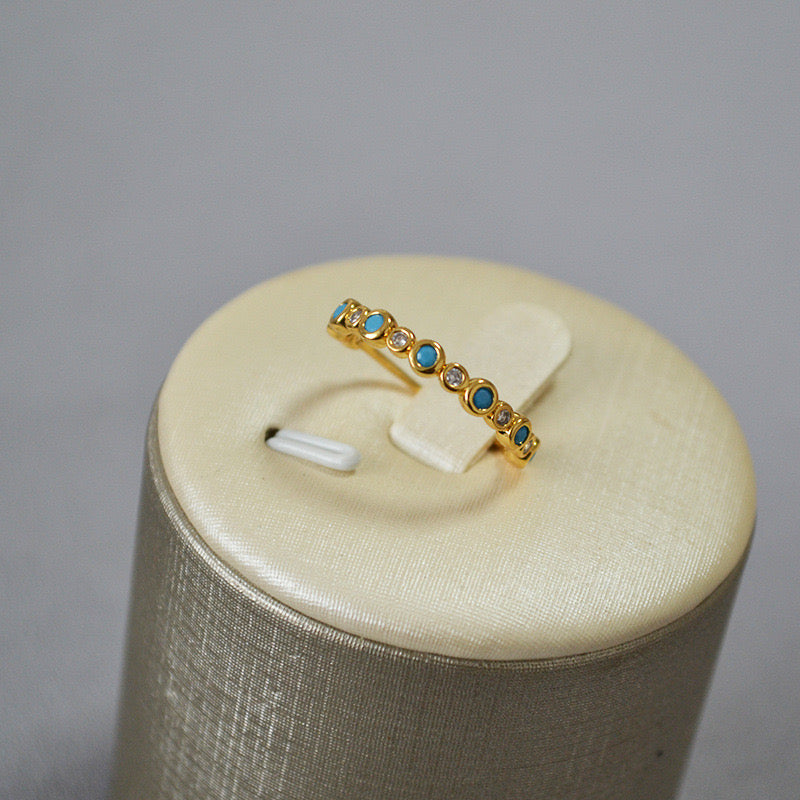 Blue turquoise ring