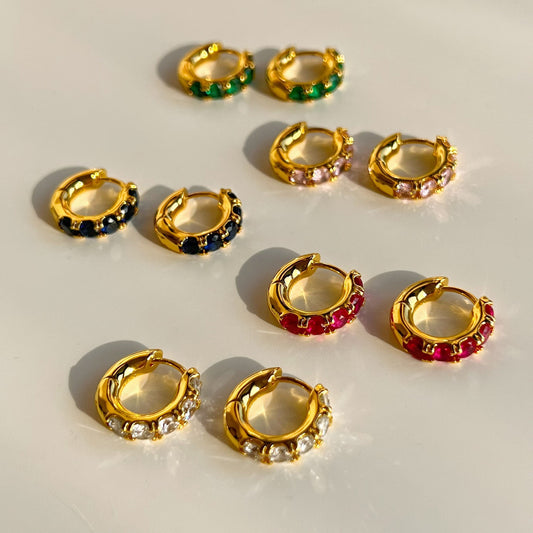 Joliana Classic green little hoops
