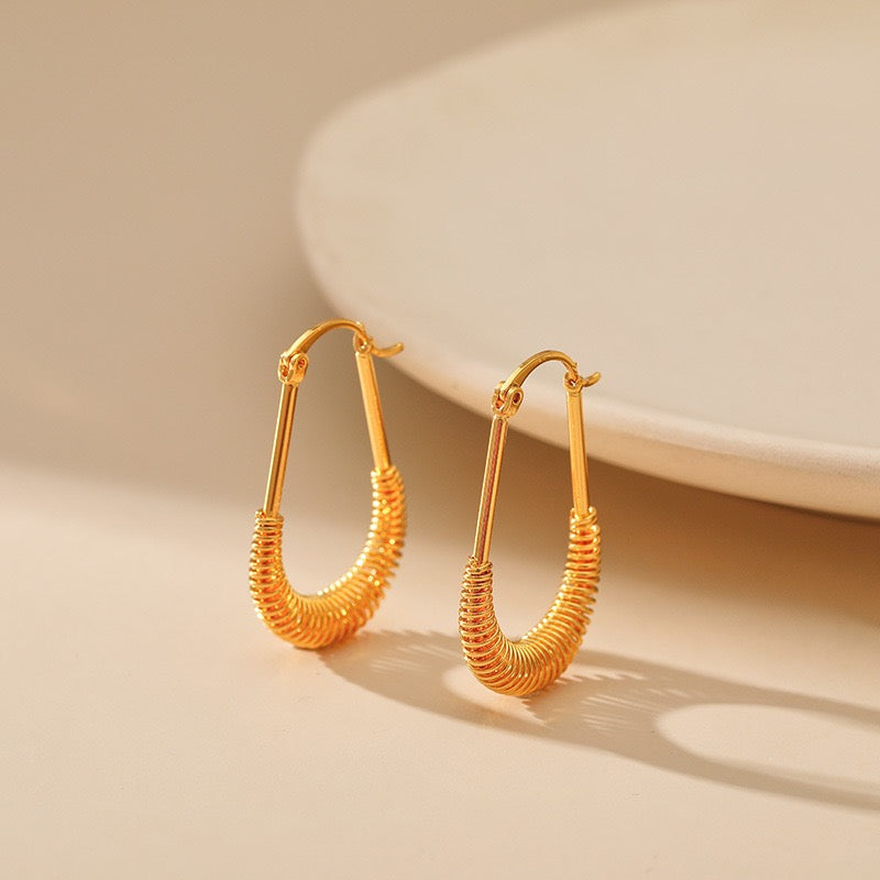 Gold plated earrings