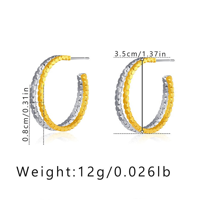 Gold and silver hoops collection