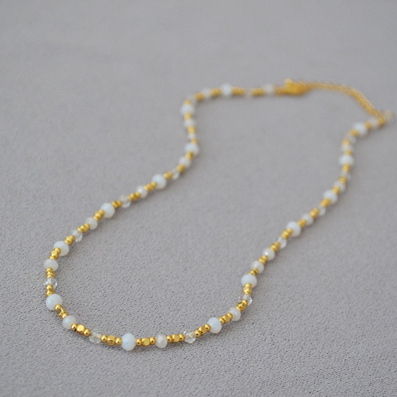 White beady necklace