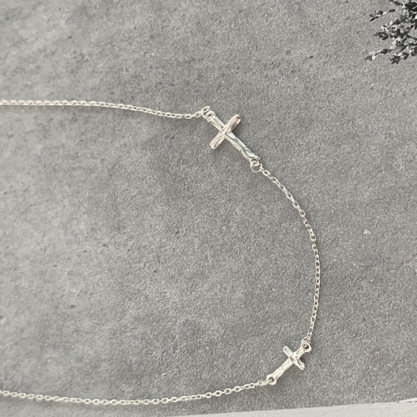 Sterling silver cross necklace