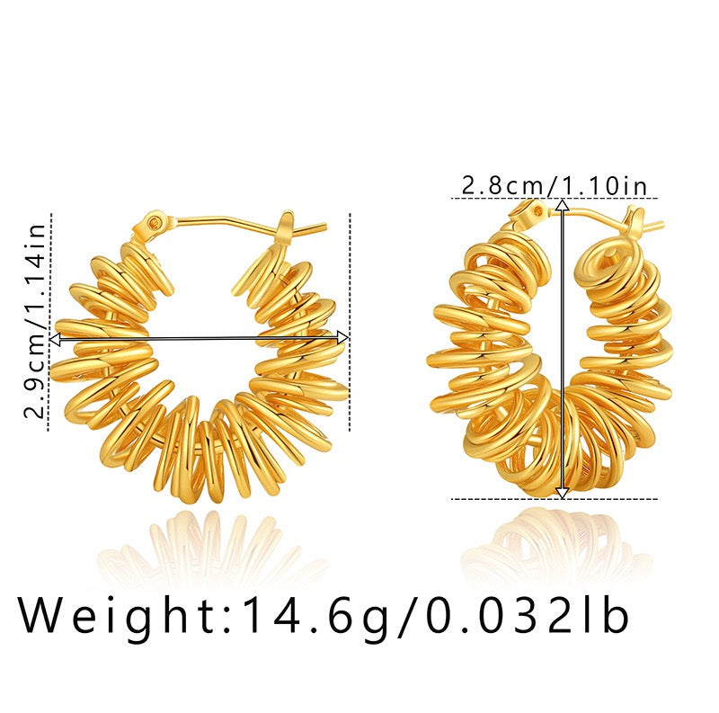 Gold plated hoops