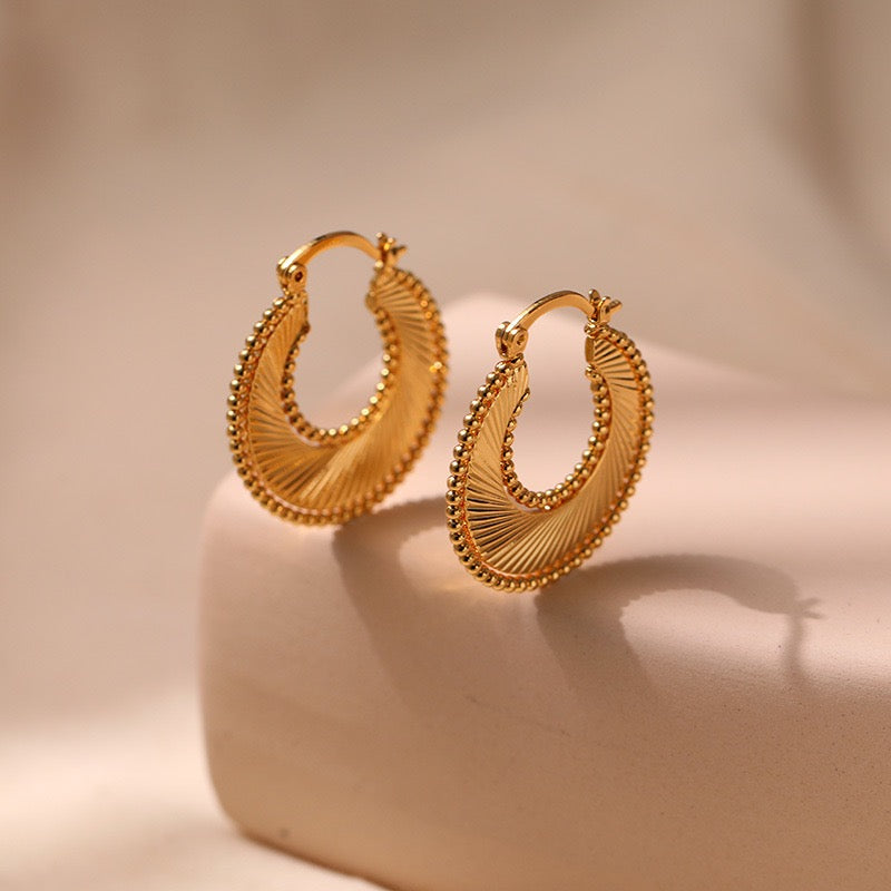 Gold plated hoops