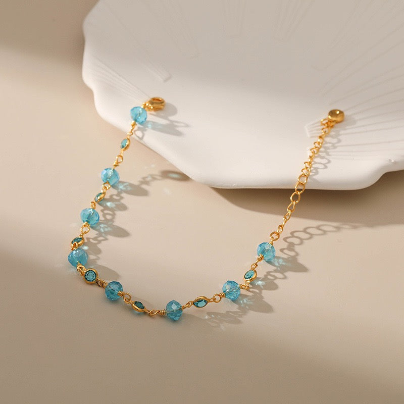 Light blue zircon bracelet