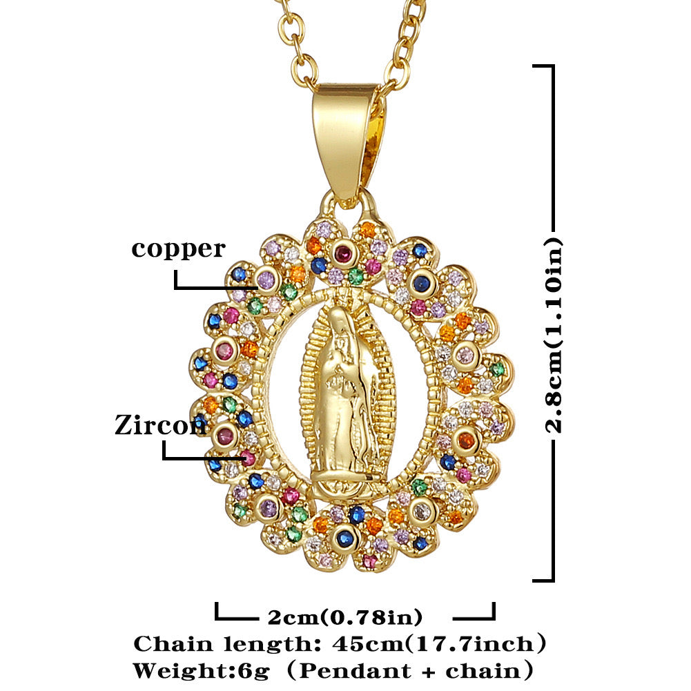 zircon gem mother necklace