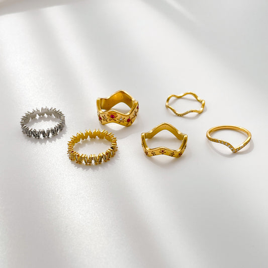 Gold plated rings