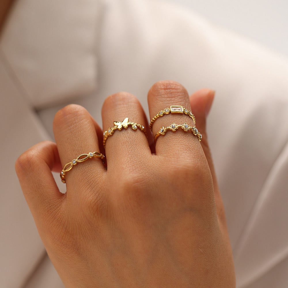 Gold plated rings