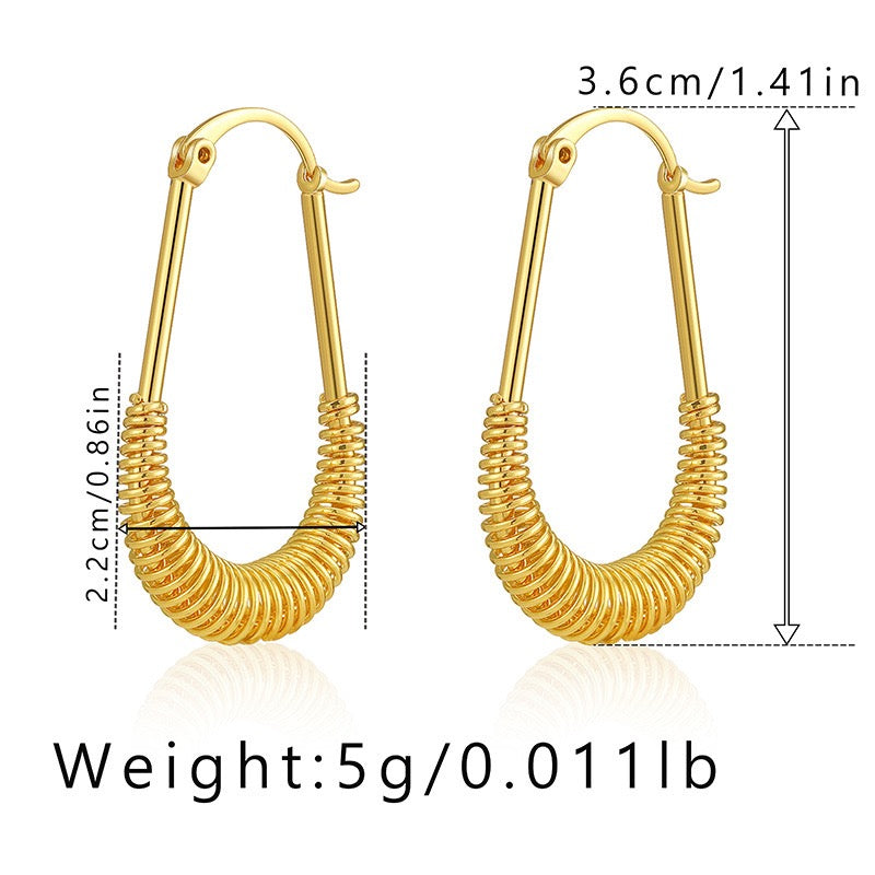 Gold plated earrings