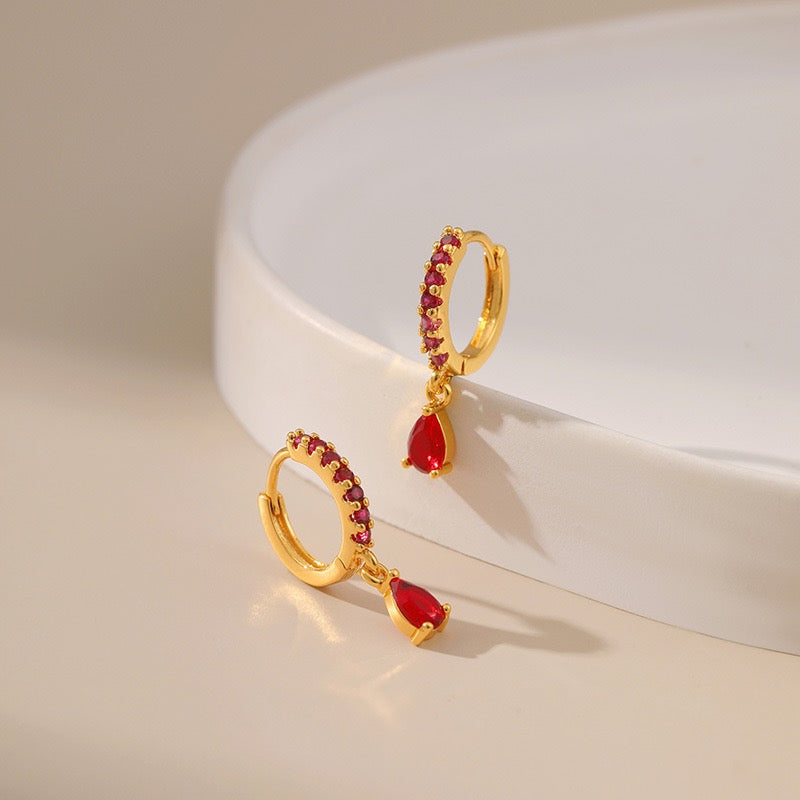 Gold plated hoops