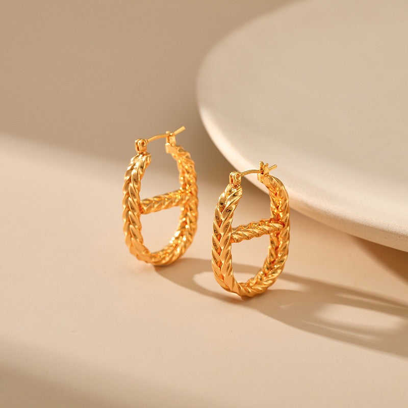 Gold plated hoops