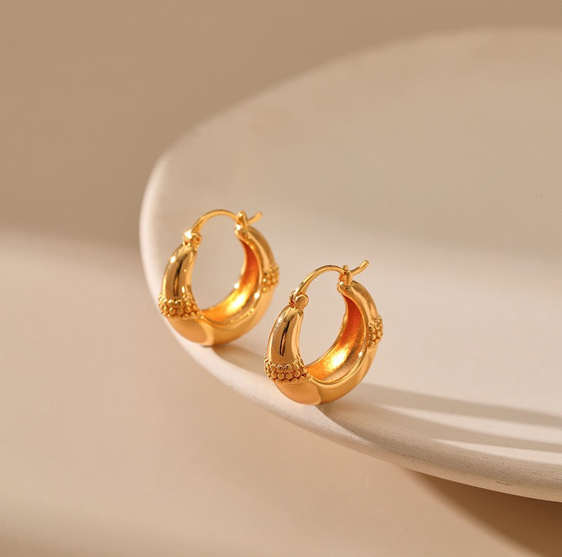 Classic gold plated hoops