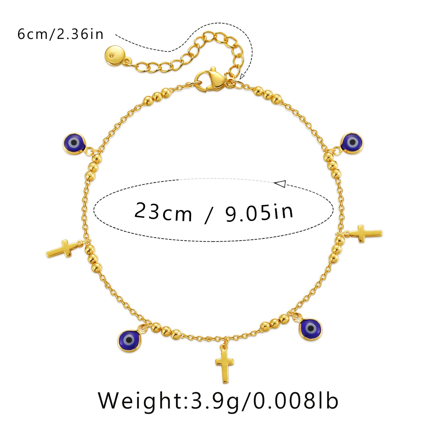 Eye cross anklets