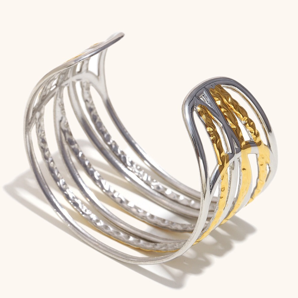 Two tones layer bangle