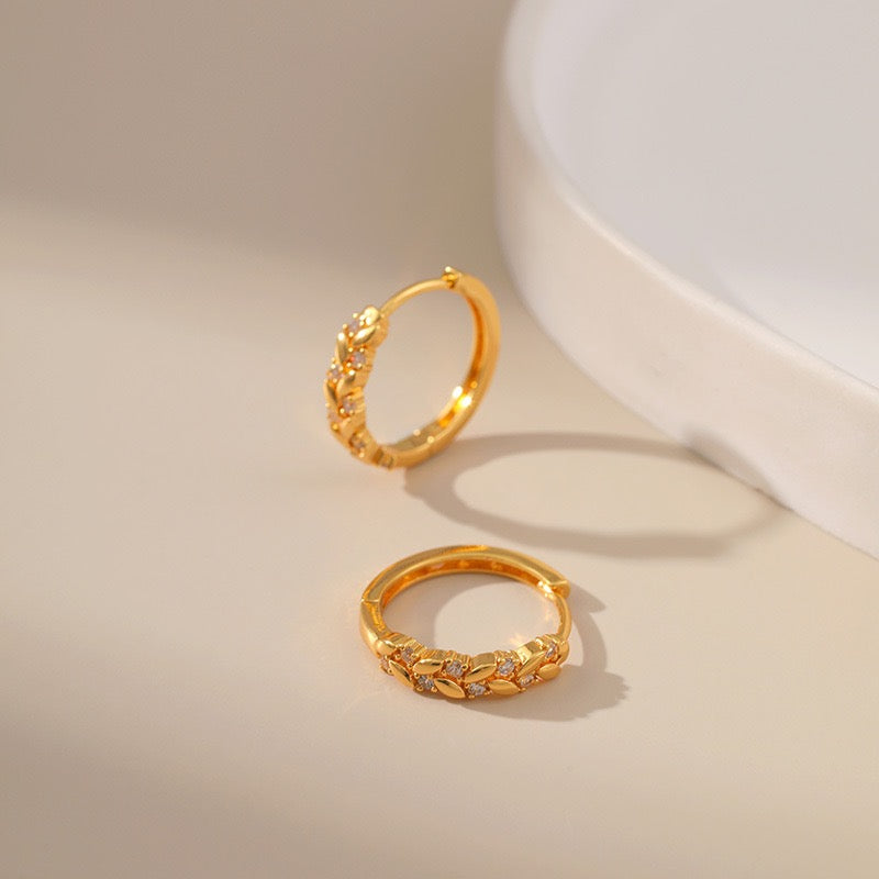 Gold plated hoops