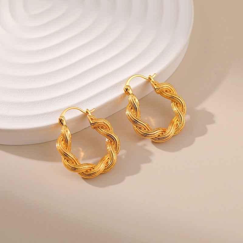 Gold plated hoops