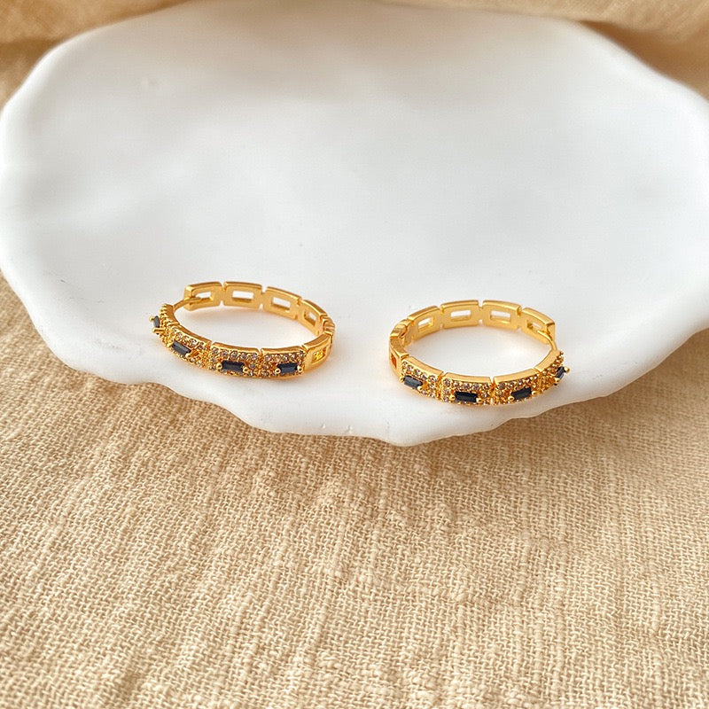 Gold plated hoops