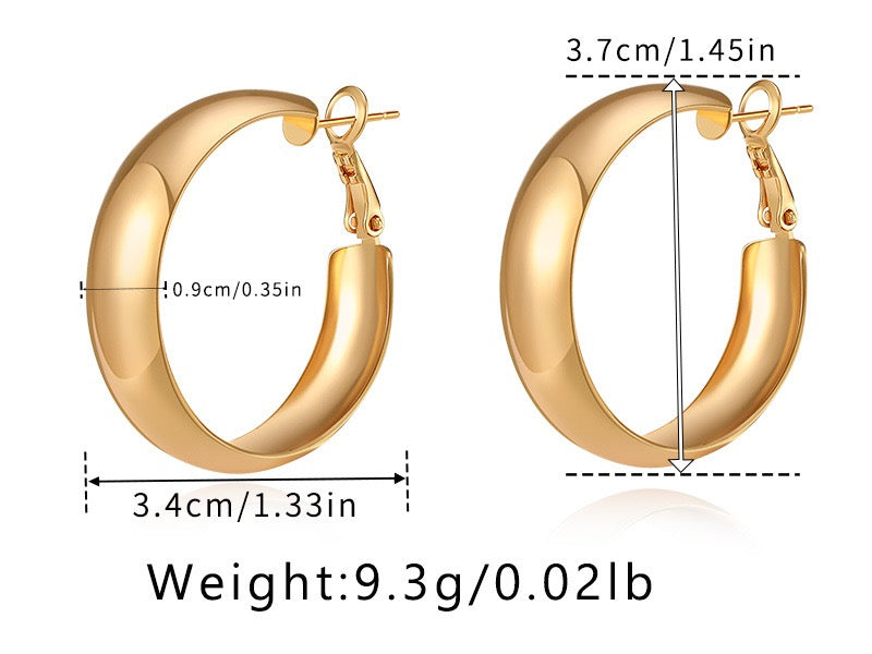 Gold plated hoops