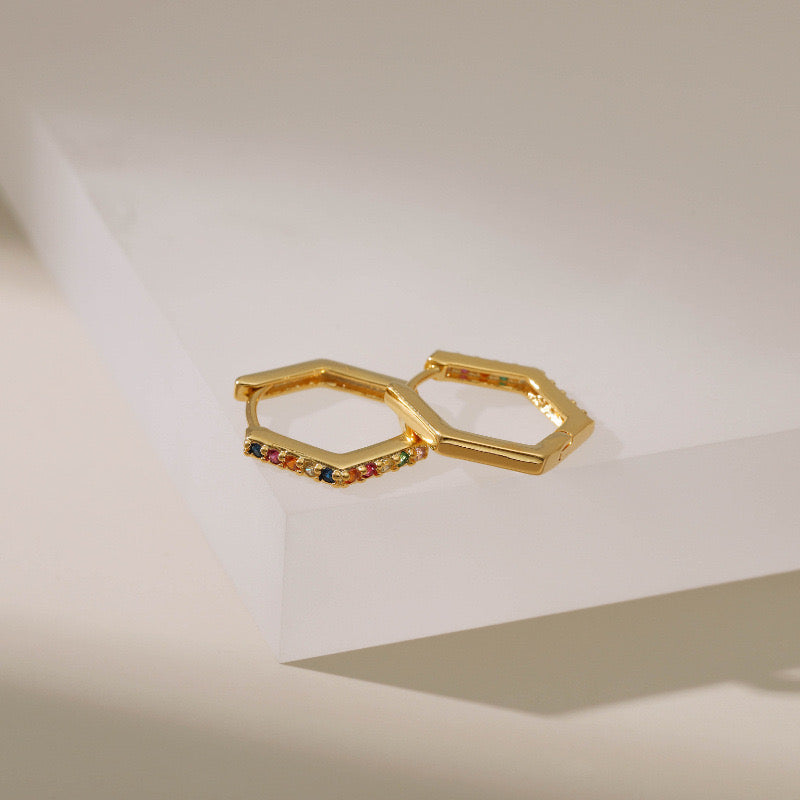 Dainty gold plated hoops