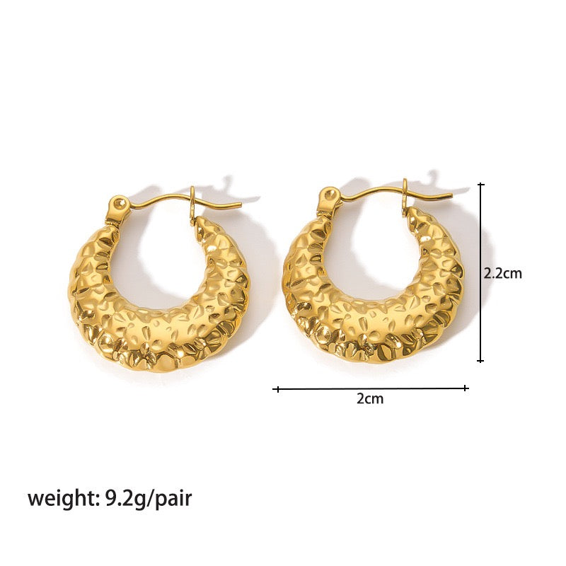 Gold plated hoops