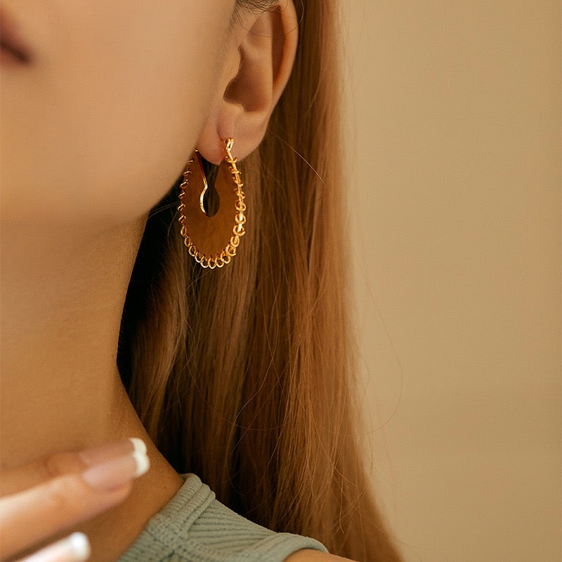 Gold plated hoops