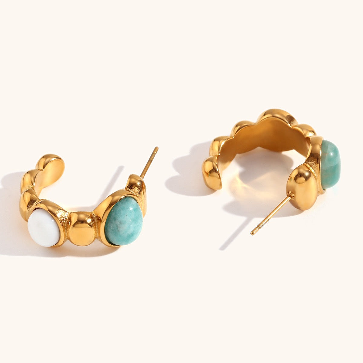 Turquoise stones studs