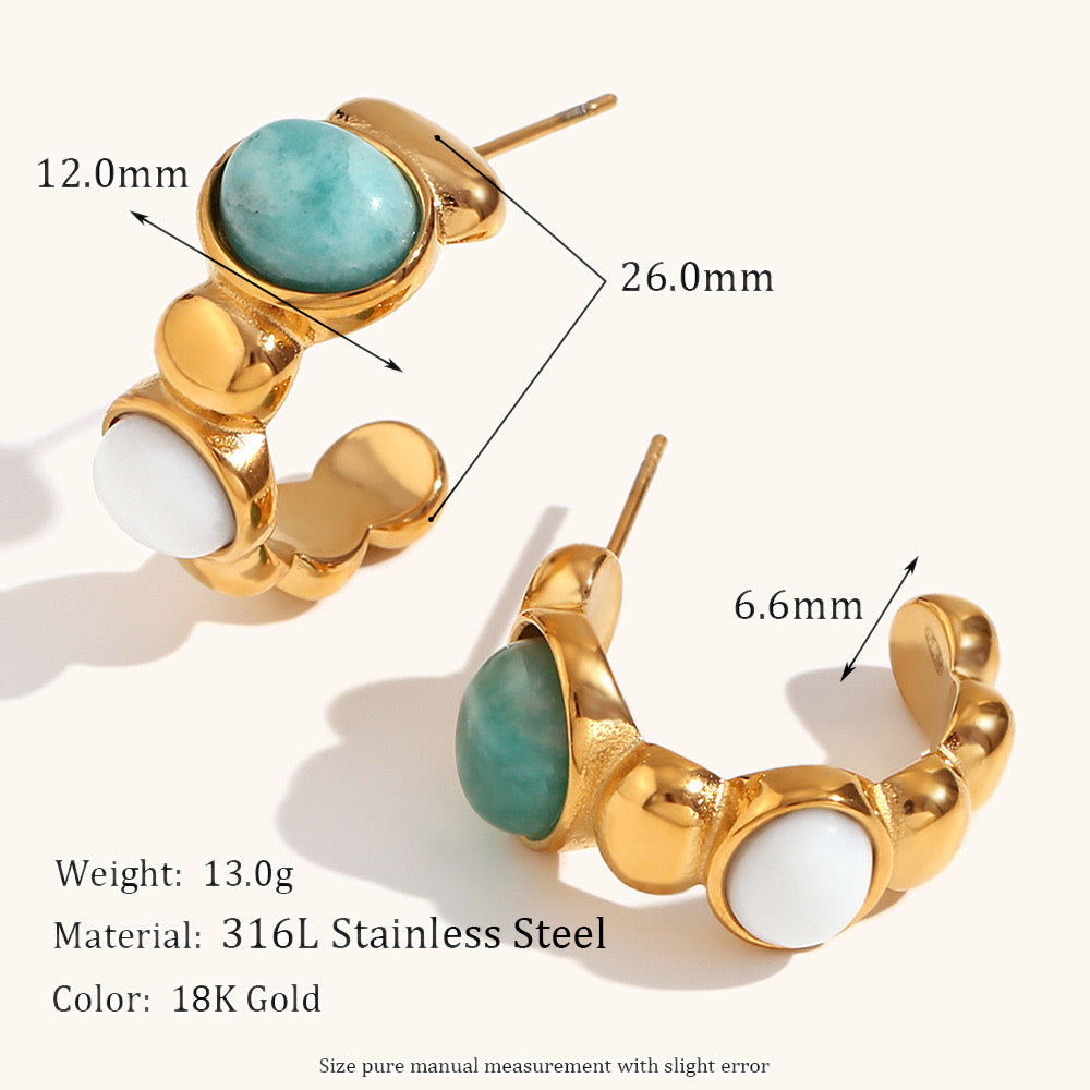 Turquoise stones studs