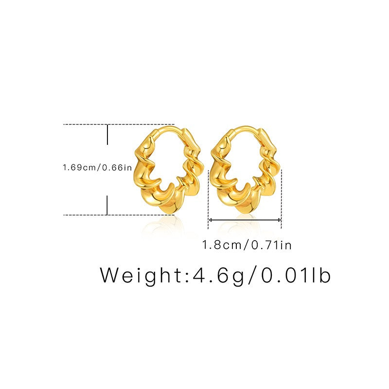 Gold plated earrings