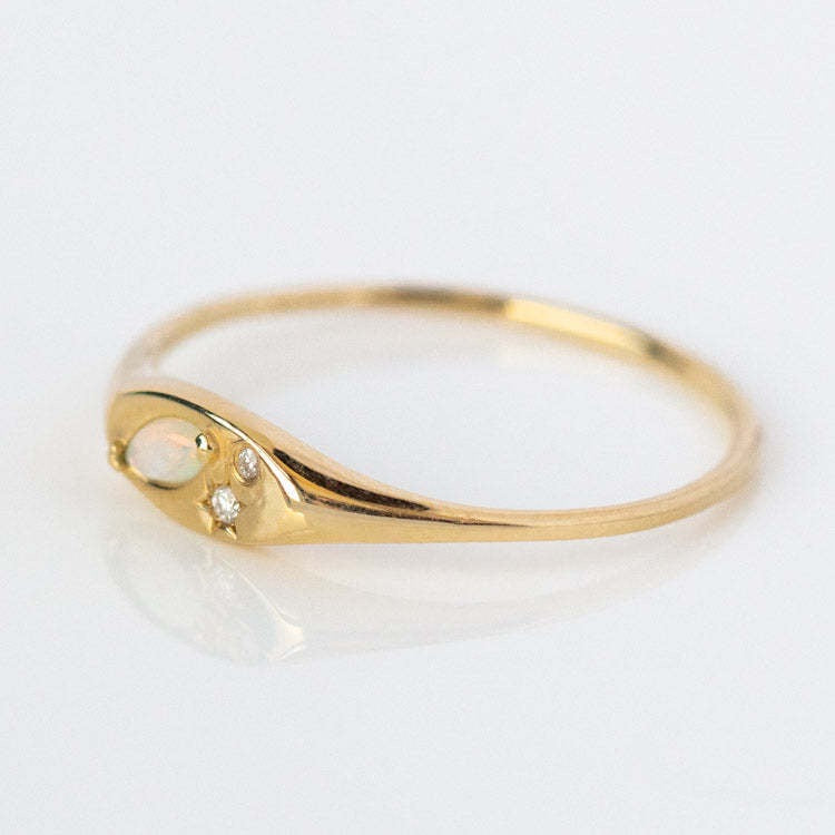 Moon stone dainty rings