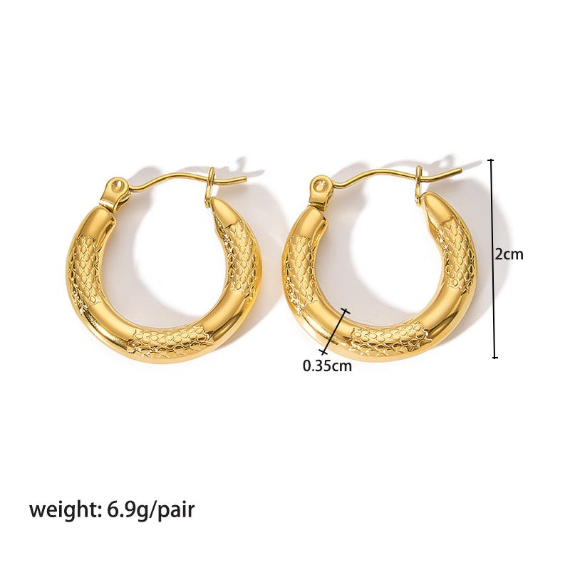 Gold plated hoops