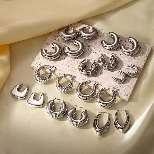 Stainless steel classic hoops