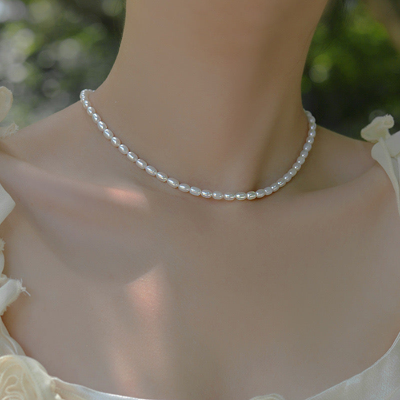 4mm freshwater pearls necklace