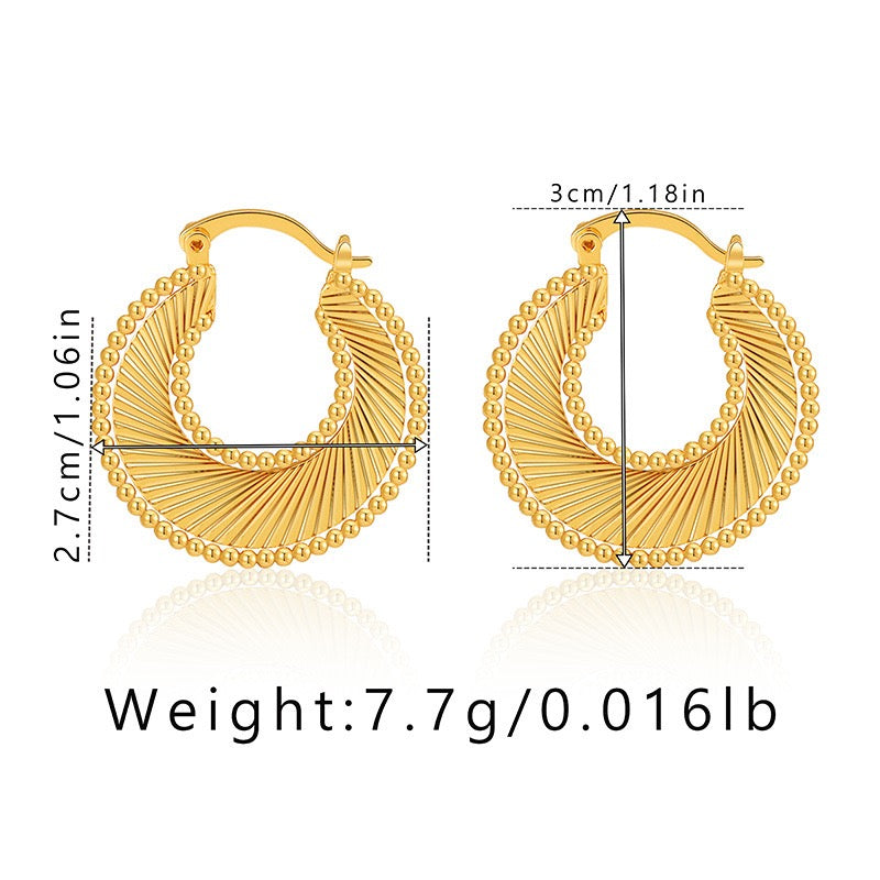 Gold plated hoops