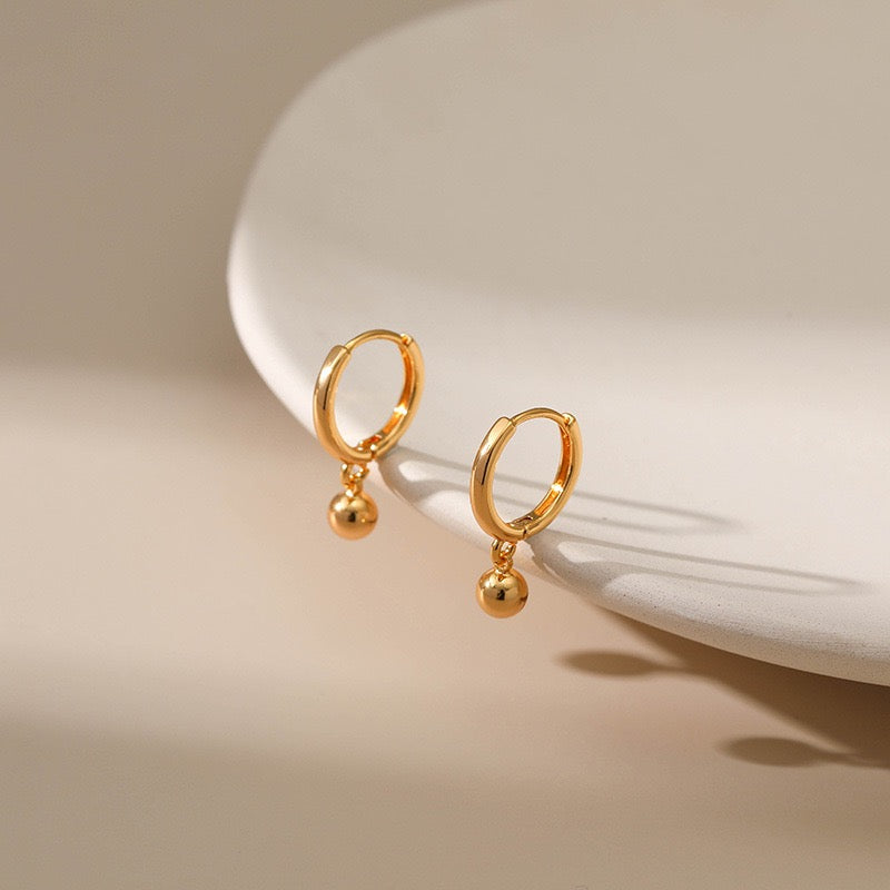 Gold plated hoops