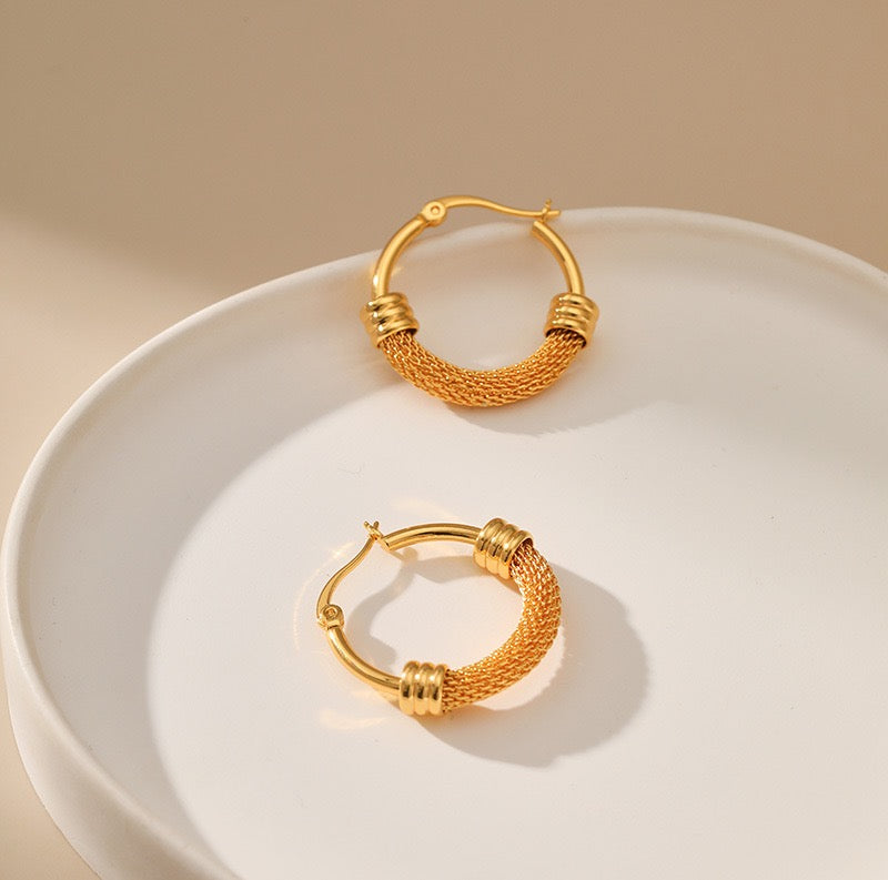 Gold plated hoops