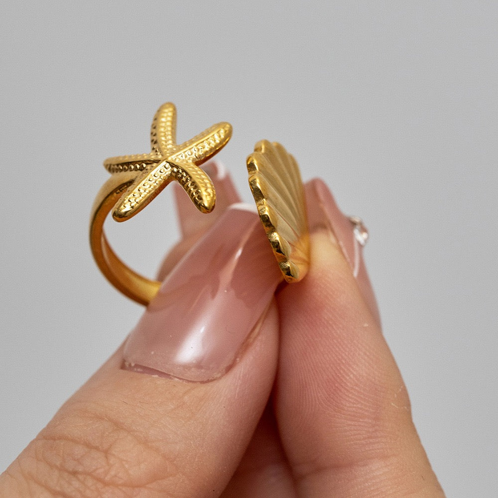 Starfish and shell rings