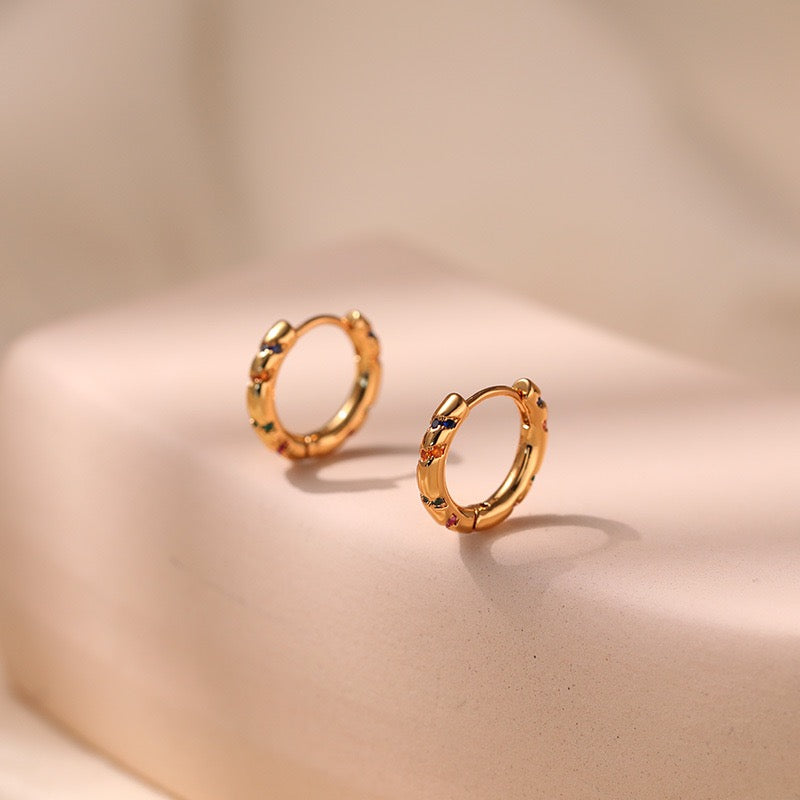 Gold plated hoops