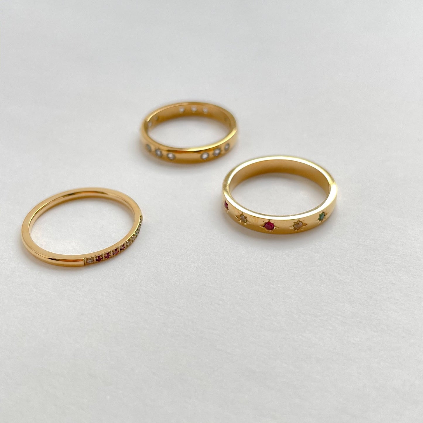 Gold plated rings