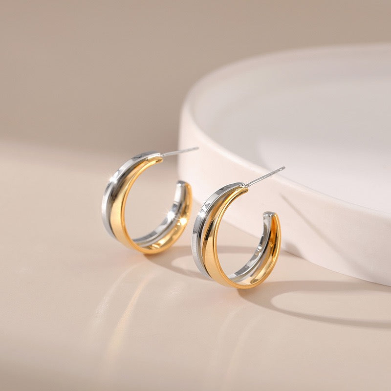 Gold and silver hoops collection